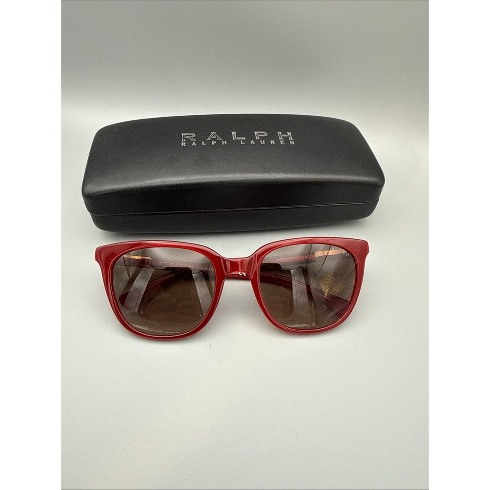 RALPH LAUREN RA5206 RED GRADIENT AUTHENTIC SUNGLASSES 51-20-135LOGO SIDES & CASE